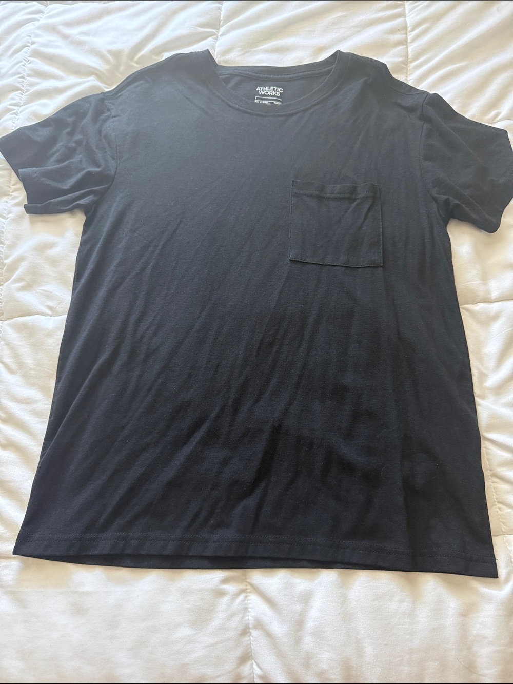 Athletic Works Black Short Sleeve Pocket Tee